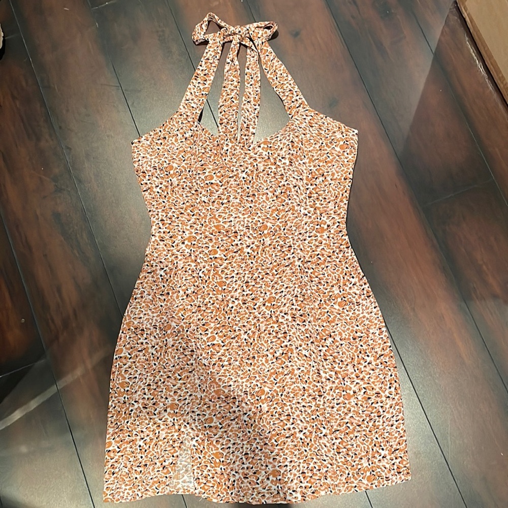 MINKPINK halter animal print mini dress. BEAUTIFUL & NWT!